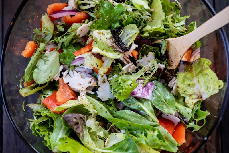 Garden fresh mixed greens salad