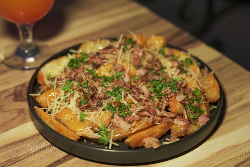 Loaded fries with toppings