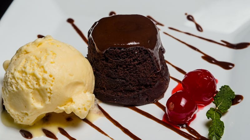 Chocolate lava cake dessert